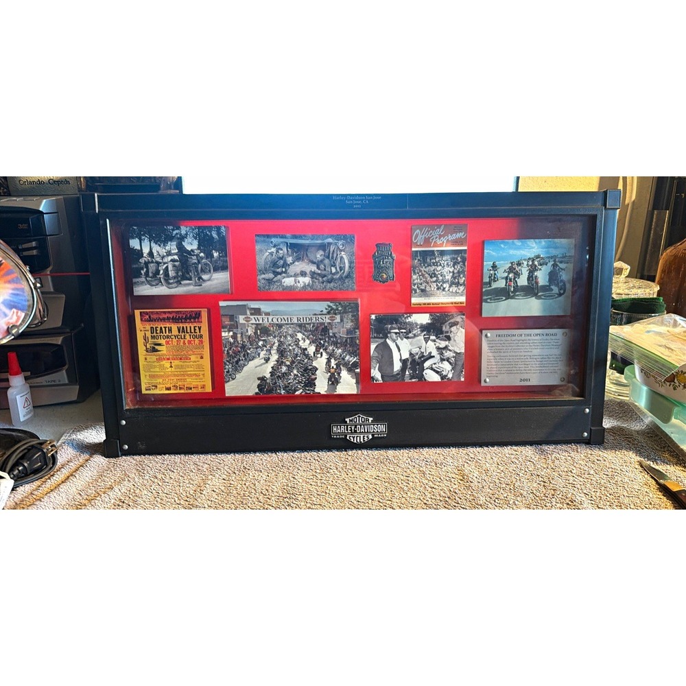 Harley-Davidson 2011 Framed Memorabilia Display "Freedom of the Open Road"